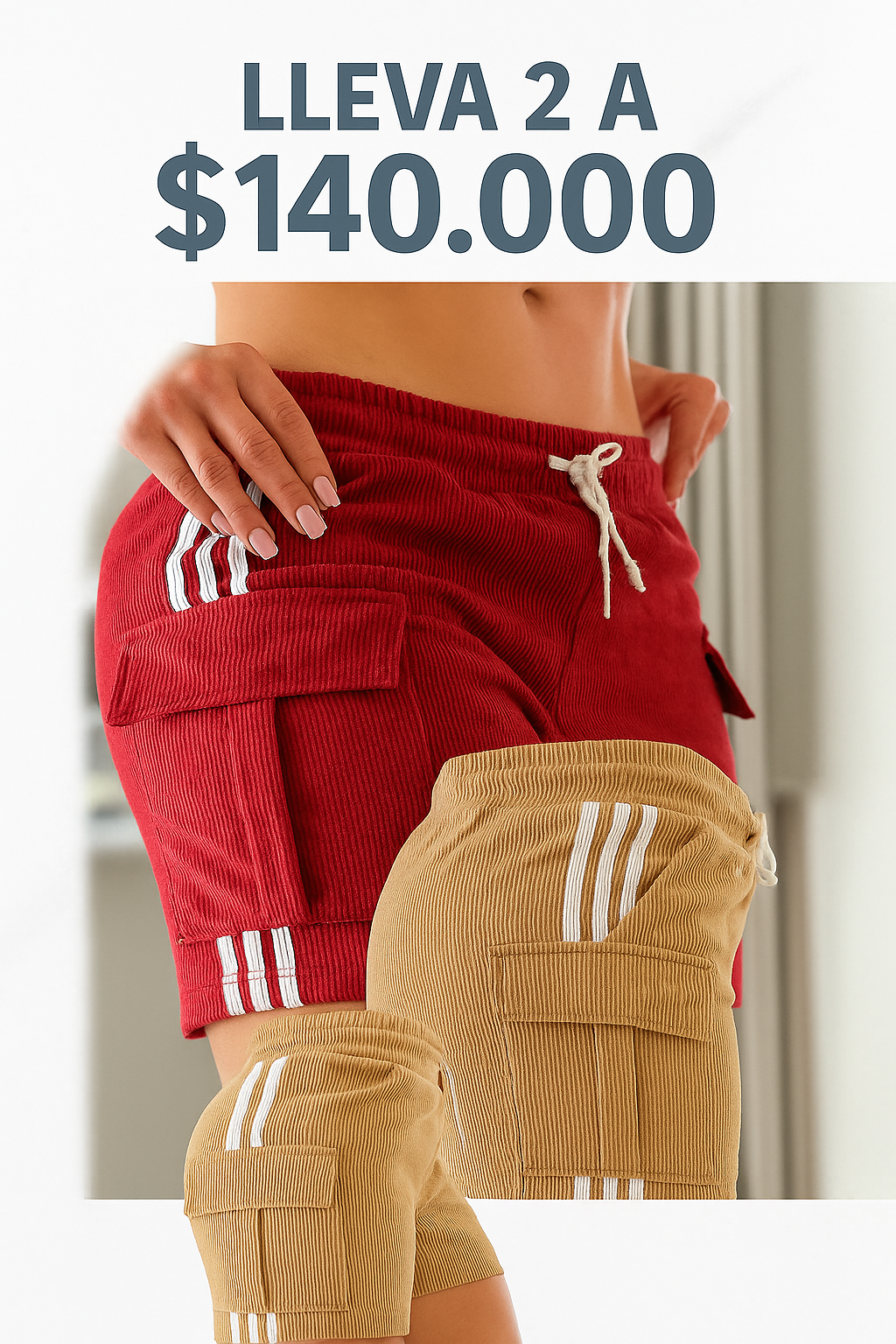 SHORT DAMA BOLSILLOS PROMOCIÓN 2 X $140.000