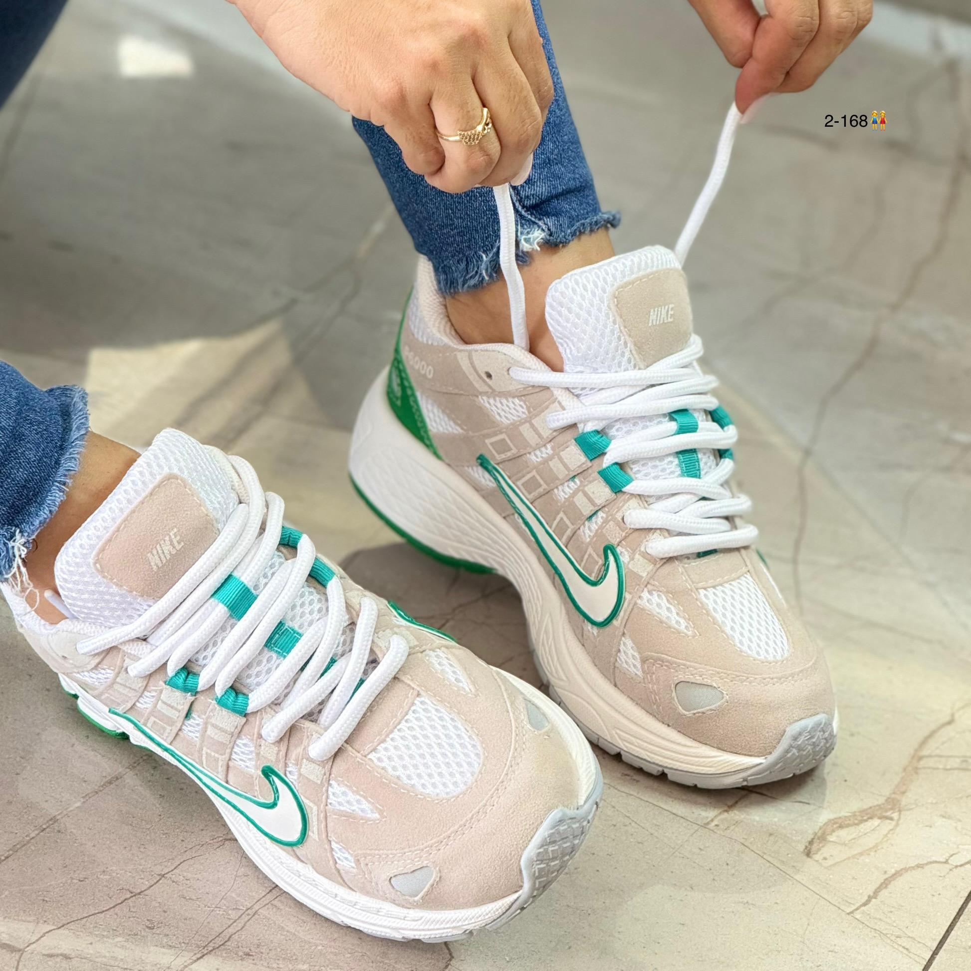 NIKE P6000 DAMA BLANCO X VERDE