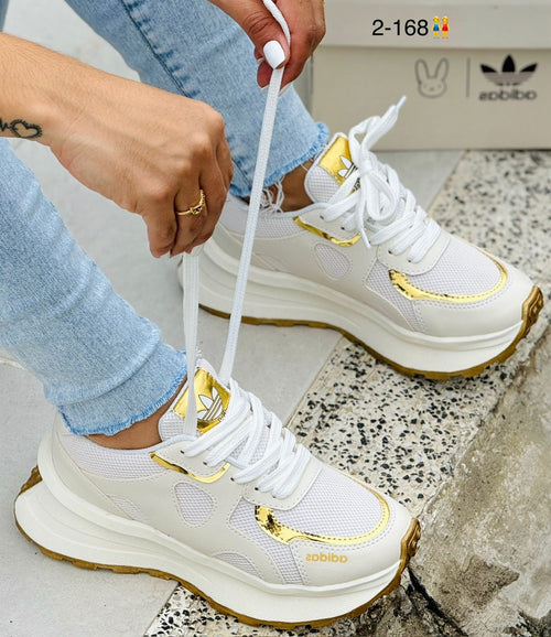 ADIDAS COP BEIGE X DORADO