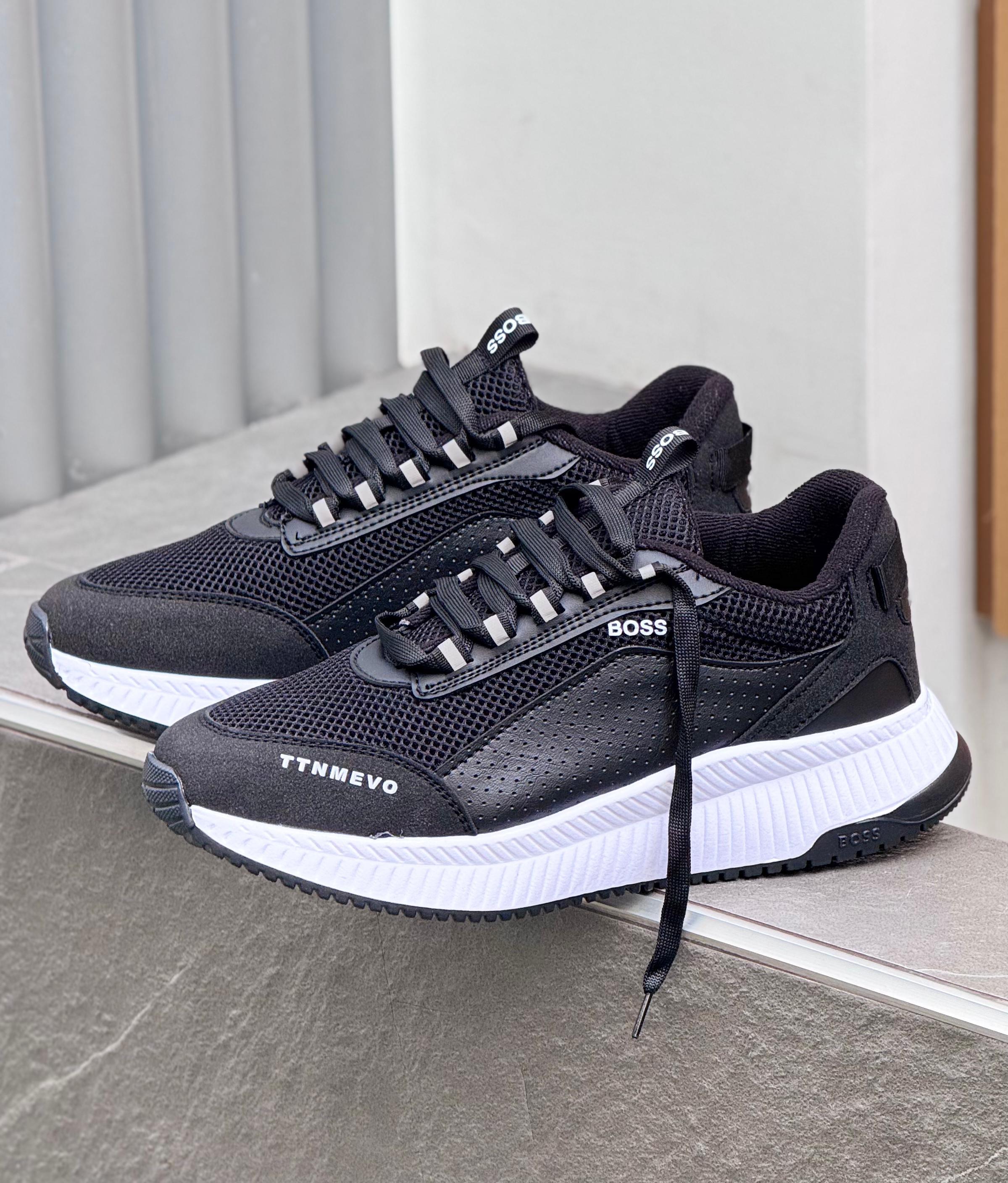TENIS HUGO BOSS  NEGRO X BLANCO